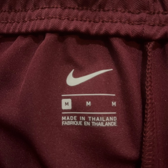 Nike joggers, maroon with grey stripe on side - Picture 2 of 3